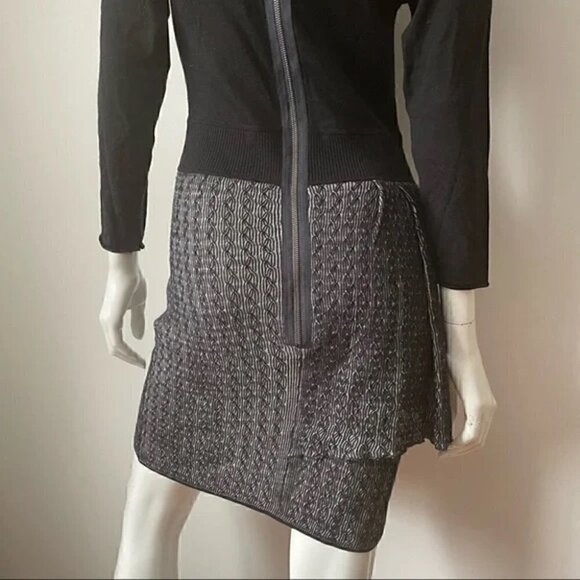 Yigal Azrouel New York Cashmere & Silk Asymmetrical Ruffle Dress NWT, S - Picture 8 of 12